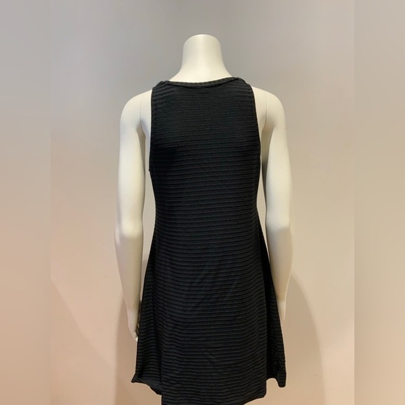 Club Monaco Black Ribbed Knit Swing Dress Size Small - Picture 2 of 5